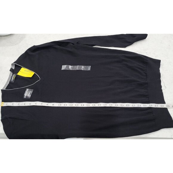 Men's Claiborne Performance ThermoLite Black V-Neck Pullover Sweater Size Large - Picture 11 of 11